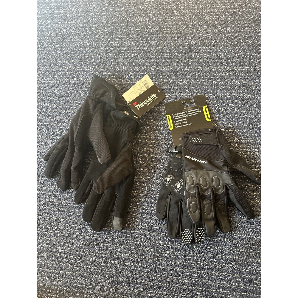 3M Thinsulate Insulation 40 g & Nishiki Black Gloves Men's Medium